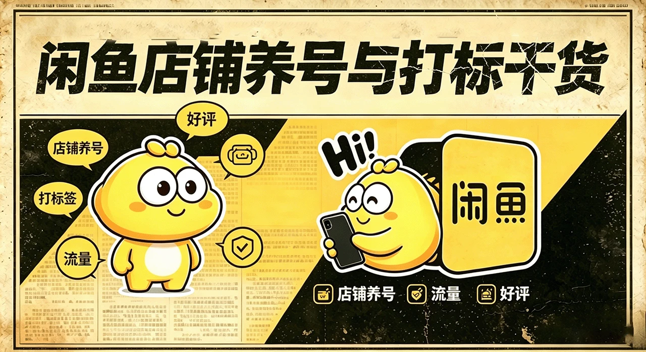 速看！闲鱼店铺养号与打标干货