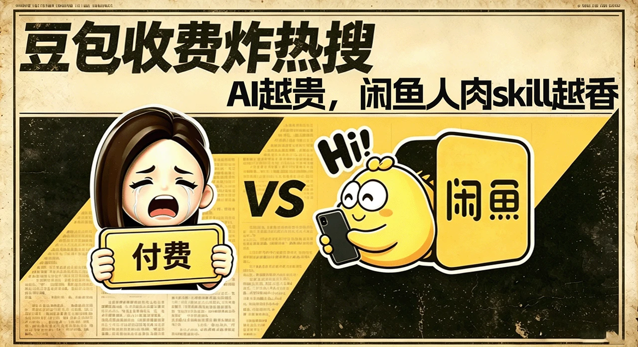 豆包收费炸热搜！AI 越贵，闲鱼人肉 Skill 越香